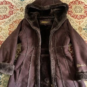 Hawk and Co outfitters faux fur little girls coat.